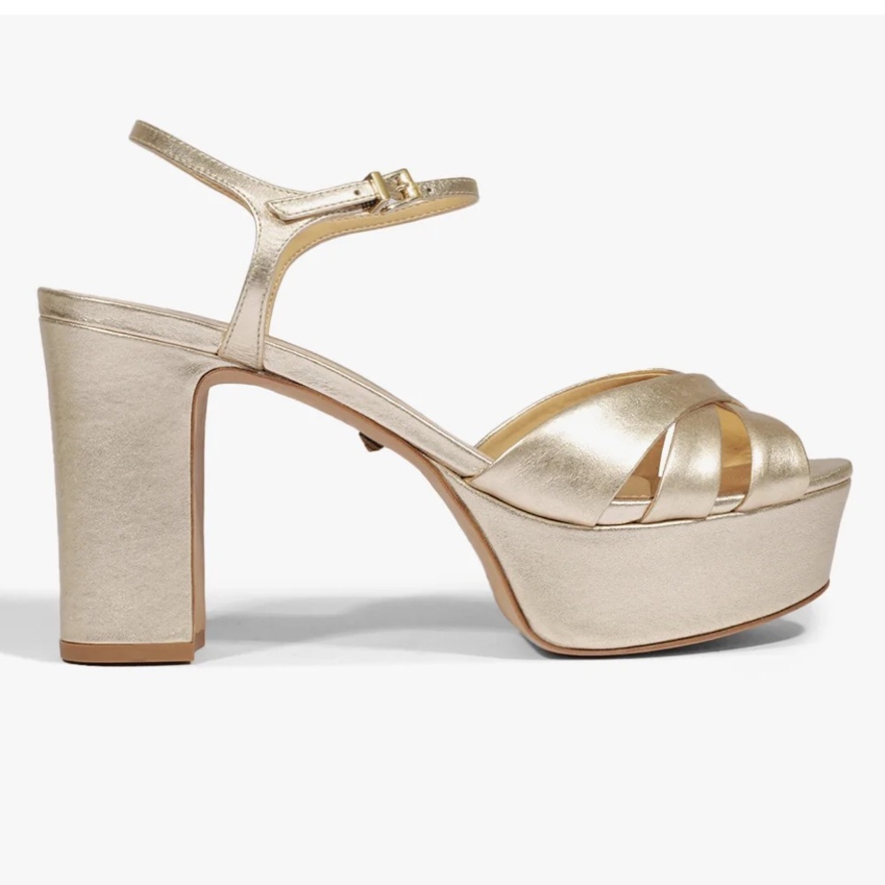 Schutz Keefa Gold Platform Sandal